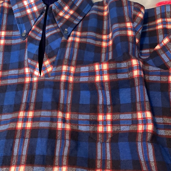 David Harrison A size medium/ large plaid flannel dickie turtleneck dress blue - Picture 9 of 9